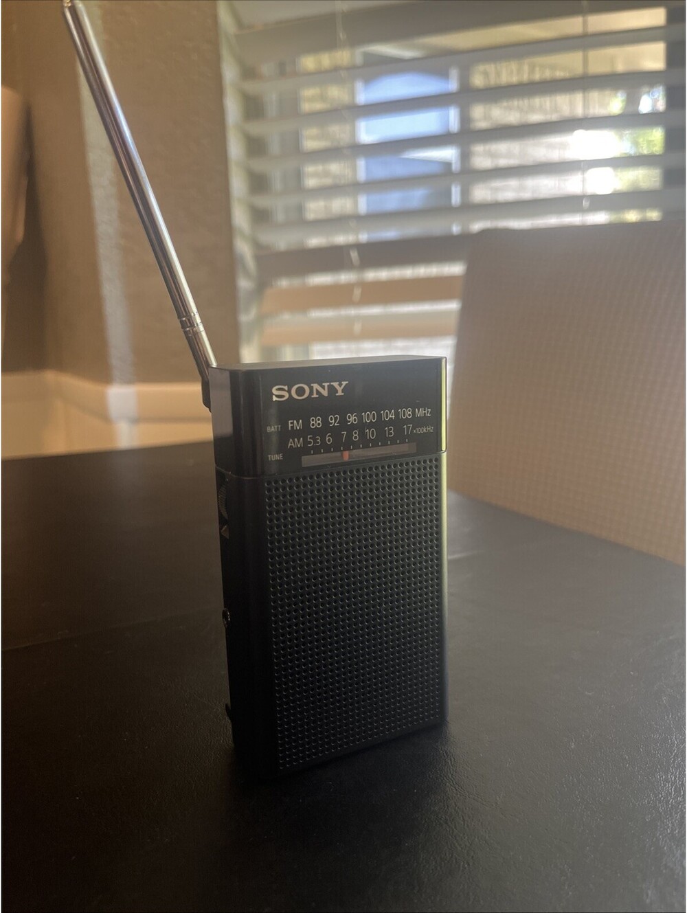 Sony ICF-P26 Portable Pocket FM/AM Radio Built in Speaker + Headphone Jack Works